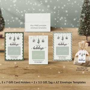 EDITABLE Holidays Gift Card Holder, Teacher Christmas Gift Card Holder, Employee Christmas Gift Card Holder Gift Tag Edit with Corjl