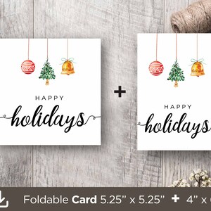 Happy Holiday Printable Cards, Printable Holiday Cards, Christmas ...