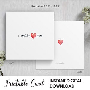 Afdrukbare Moederdag Valentijnsdag kaart, afdrukbare jubileumkaart, minimalistische Moederdag Valentijnsdag kaart, digitale download