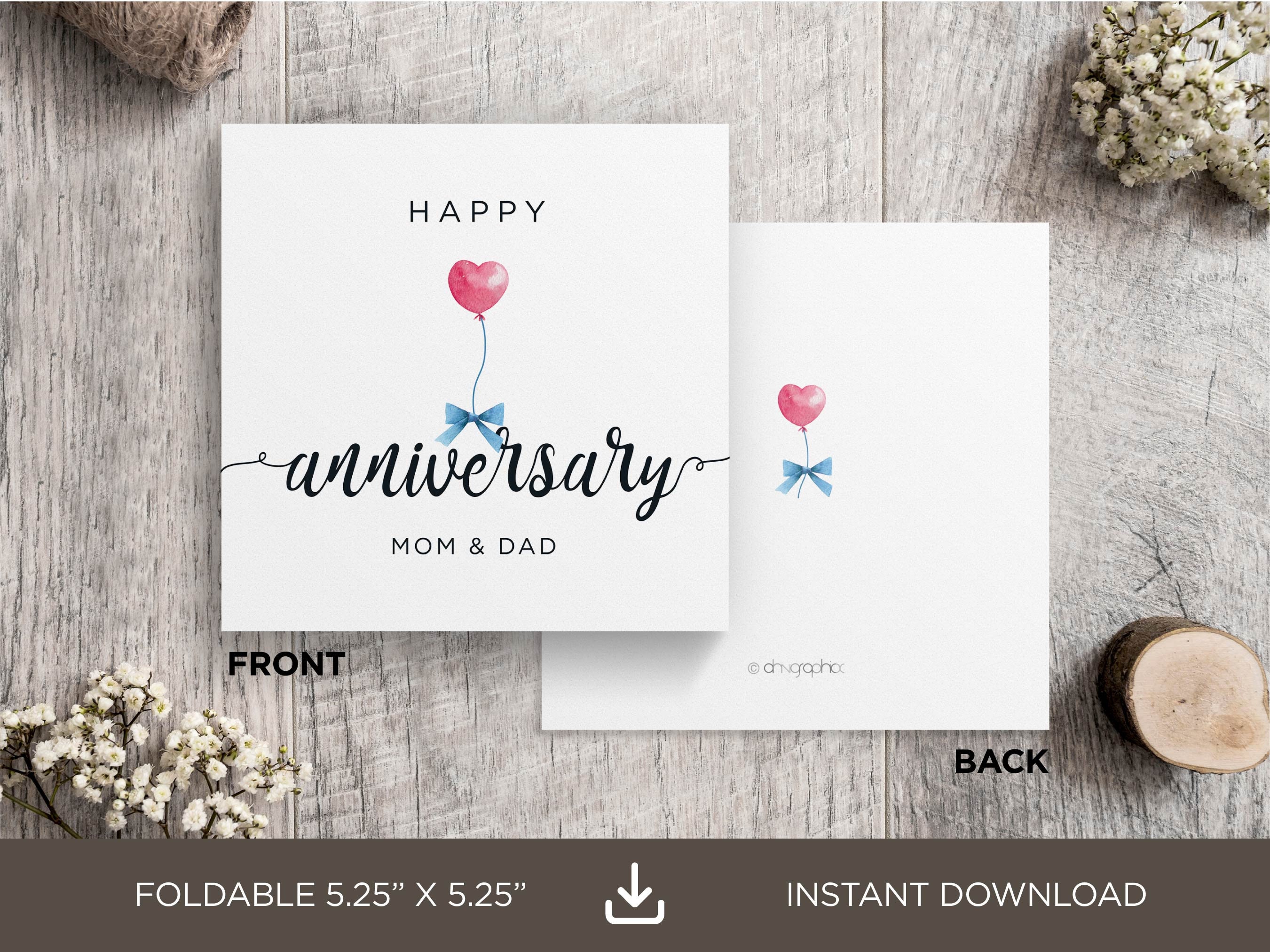 Anniversary Mum and Dad Printable Cards, Anniversary Greeting Cards ...