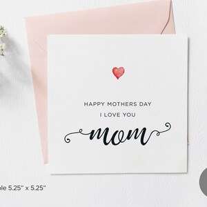 Tarjeta imprimible con poema para el Día de la Madre para Nana, Tarjeta sencilla y cuadrada para el Día de la Madre para Nana, Tarjeta para el Día de la Madre para Nana, Descarga digital