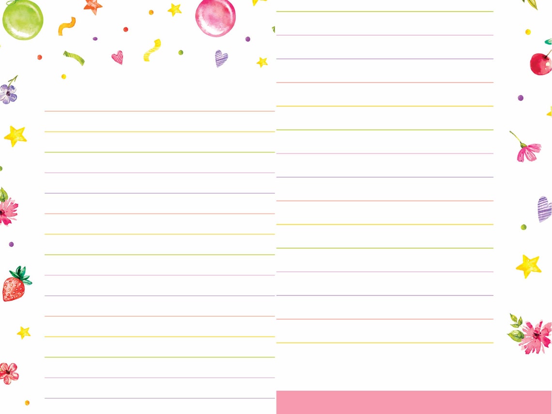 Birthday Balloons Printable Stationery,printable Writing Paper ...