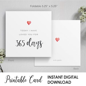 Celebra el amor: Tarjeta de aniversario de descarga instantánea, tarjeta de felicitación imprimible, tarjetas de felicitación en blanco para el primer aniversario.