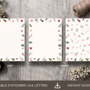 Printable Christmas Stationery Christmas Notecards Aesthetic Etsy Printable Christmas Stationery Christmas Notecards Aesthetic Etsy