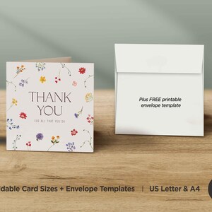 Tarjeta de agradecimiento imprimible por todo lo que haces, para el mejor amigo, tarjeta de agradecimiento por boda, tarjeta de agradecimiento por cumpleaños, tarjeta de agradecimiento cuadrada, descarga digital