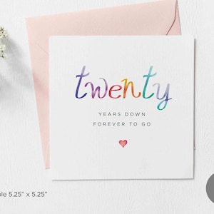 Cartões imprimíveis de aniversário de vinte anos, cartão de felicitações em branco de aniversário, cartão de aniversário para download, cartões de ocasião, cartões de felicitações