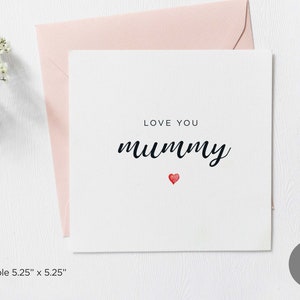 Tarjeta imprimible para el Día de la Madre para mamá, tarjetas para el Día de San Valentín para mamá, tarjeta sencilla para el Día de la Madre para mamá, descarga digital