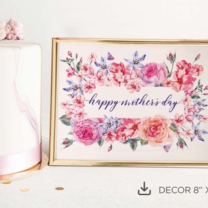 Mother&#39;s Day Printable Art Happy Mothers Day Gift Mothers Day Print Digital Print Wall Art Printable Gifts For Mom, Digital Download