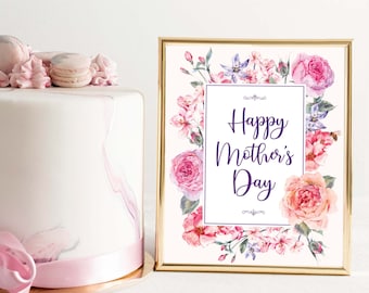 Mother's Day Printable Art Happy Mothers Day Gift Mothers Day Print Digital Print Wall Art Printable Gifts For Mom,Instant Download