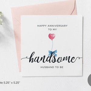 Tarjeta imprimible de feliz aniversario para mi apuesto futuro esposo, tarjeta de aniversario para el futuro esposo, tarjeta de aniversario para el futuro esposo apuesto, digital