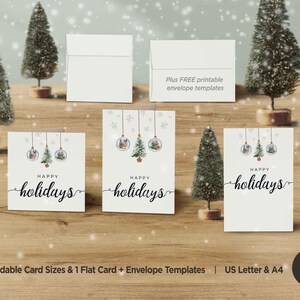 Cartões de Boas Festas para Imprimir, Cartões de Notas de Festas para Imprimir, Cartão de Natal, Cartão de Natal em Branco Carta dos EUA, Download Digital A4