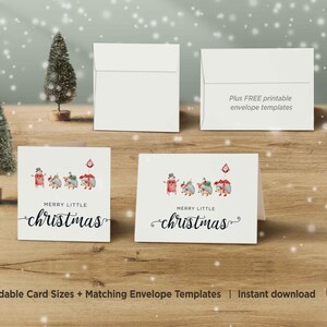 Christmas Greeting Card Printable,Winter Animal Card,Chipmunk Christmas Card,Blank Greeting Card,Woodland Card,Digital Download