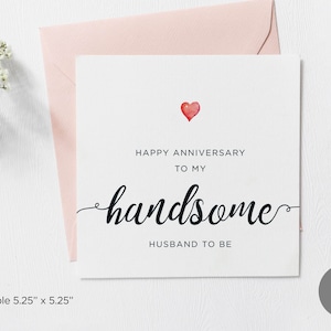 Tarjeta imprimible de feliz aniversario para mi apuesto futuro esposo, tarjeta de aniversario para el futuro esposo, tarjeta de aniversario para el futuro esposo apuesto, digital
