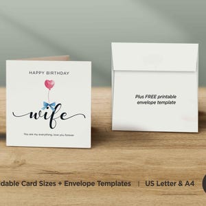 Cartão de aniversário para esposa com poema, cartão de aniversário romântico para esposa, ideia de presente de aniversário para esposa, cartão de aniversário sincero para esposa, download digital