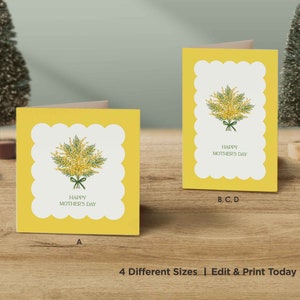 Mother's Day Card Birthday Card, Thank you card, Editable Card for Mom, Card for Mommy, Card for Grandma, Cute Note Card Edit with Corjl