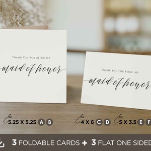 Tarjeta de agradecimiento para dama de honor, tarjeta imprimible de agradecimiento por ser mi dama de honor, tarjeta de agradecimiento para novia de boda, descarga digital