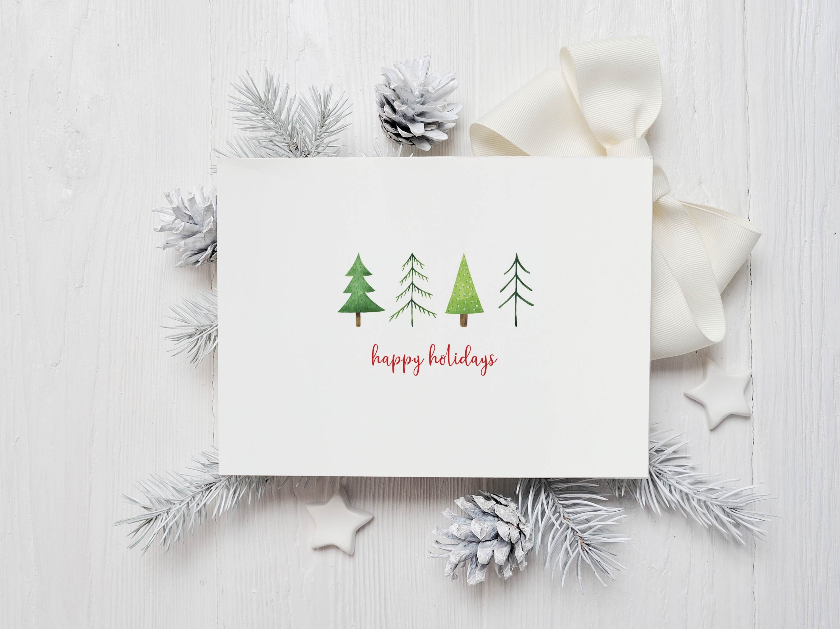 Happy Holidays Printable Card Printable Holiday Card Etsy