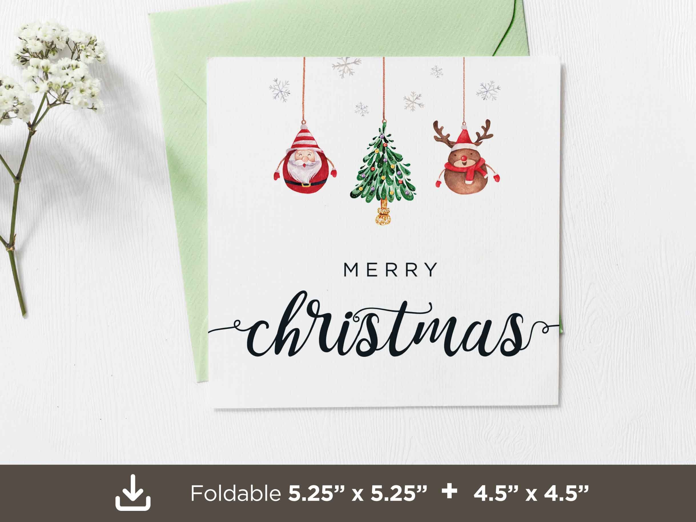Happy Holiday Printable Cards Printable Holiday Cards - Etsy