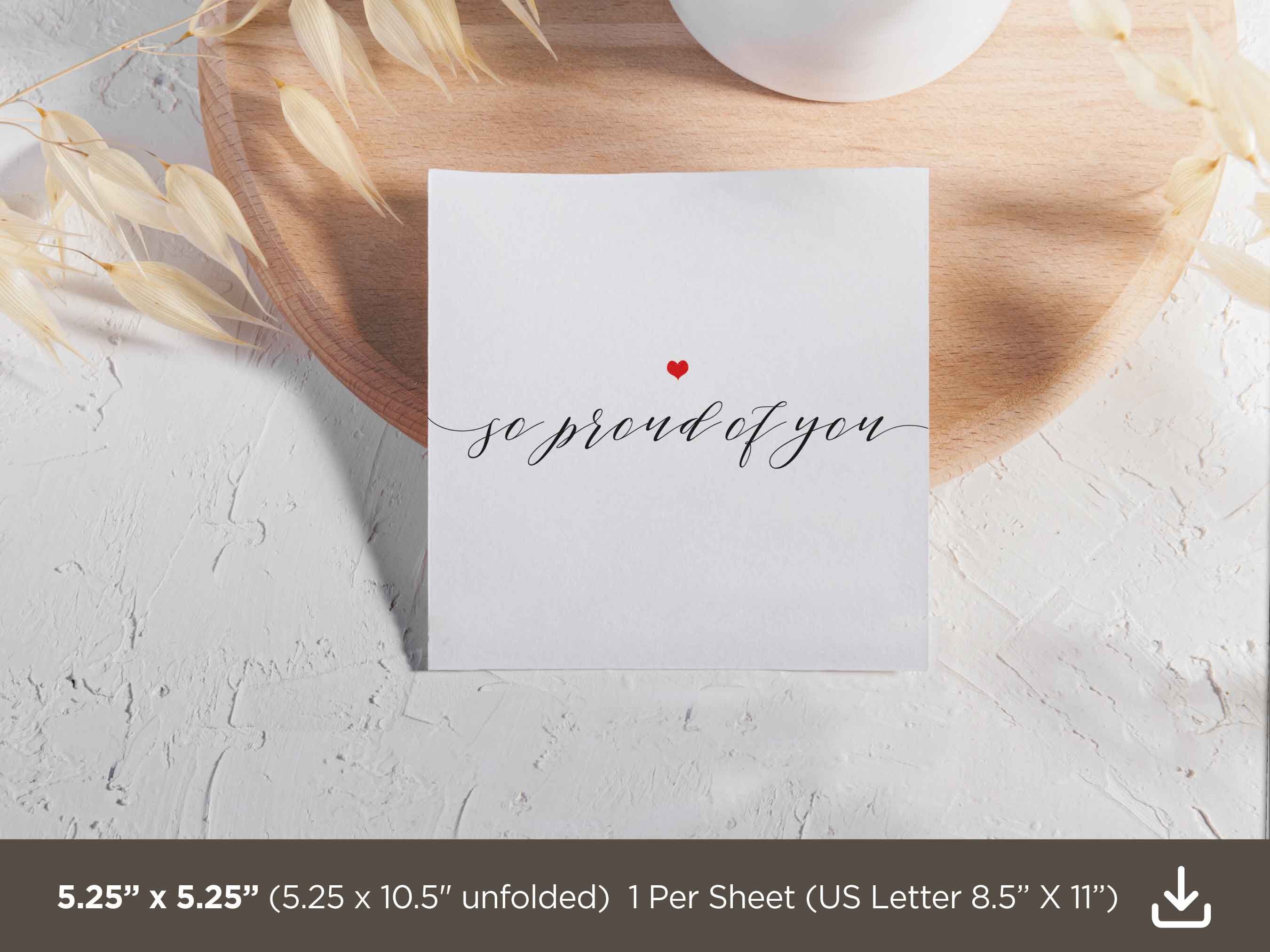 So Proud of You Card Printable Congratulations - Etsy