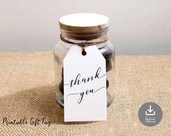 Printable Thank You Favor Tags: Party Gift Tags (Instant Download)