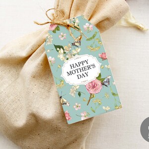Etiquetas de regalo para el Día de la Madre con motivos florales imprimibles, etiquetas para mamá y abuela, etiquetas de regalo para el Día de la Madre, etiquetas de regalo para el Día de la Madre, descarga instantánea