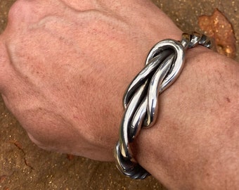 The "Viking Knot": Custom Twisted Stainless Bracelet, Viking jewelry, Oden, Oath ring, infinity knot, eternity band