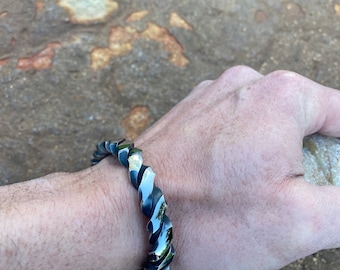 The &quot;Dragon’s Tooth&quot;: Custom Twisted Stainless Cuff Bracelet, Viking cuff, dragon tooth jewelry