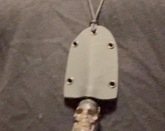 Custom Order Black Skull Pendant
