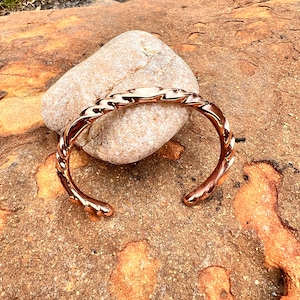 The "Copper Viking": Custom Twisted Copper Cuff Bracelet, Viking Jewelry, Oath Ring, Custom unisex bracelet