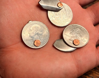 The Quarter Bite – Micro Coin Knife. Real Coin Knife handmade from a real U.S. quarter