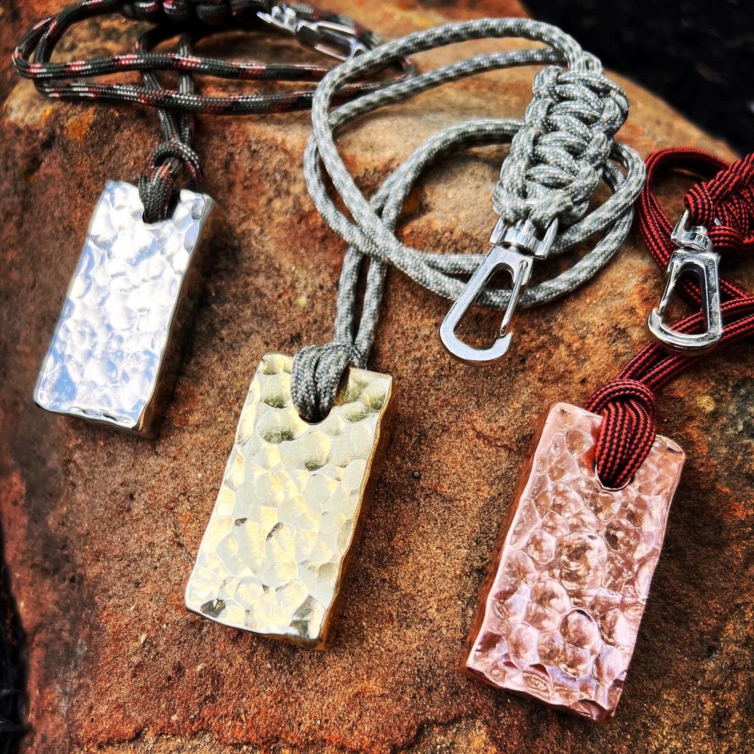 The pit Viper Collection Hammered Brass, Stainless or Copper EDC