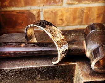 The &quot;Blacksmith&quot;: Custom Forged Stainless Cuff Bracelet