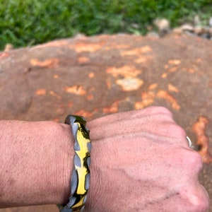 BIG, BOLD, GOLD Viking Titanium Oath Ring “Thor 10mm edition”: Custom Twisted, gold colored, Titanium Bracelet