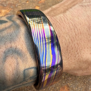 The “Baldur” – A Masterpiece of Timascus Artistry. Viking Mokume Titanium Oath Ring