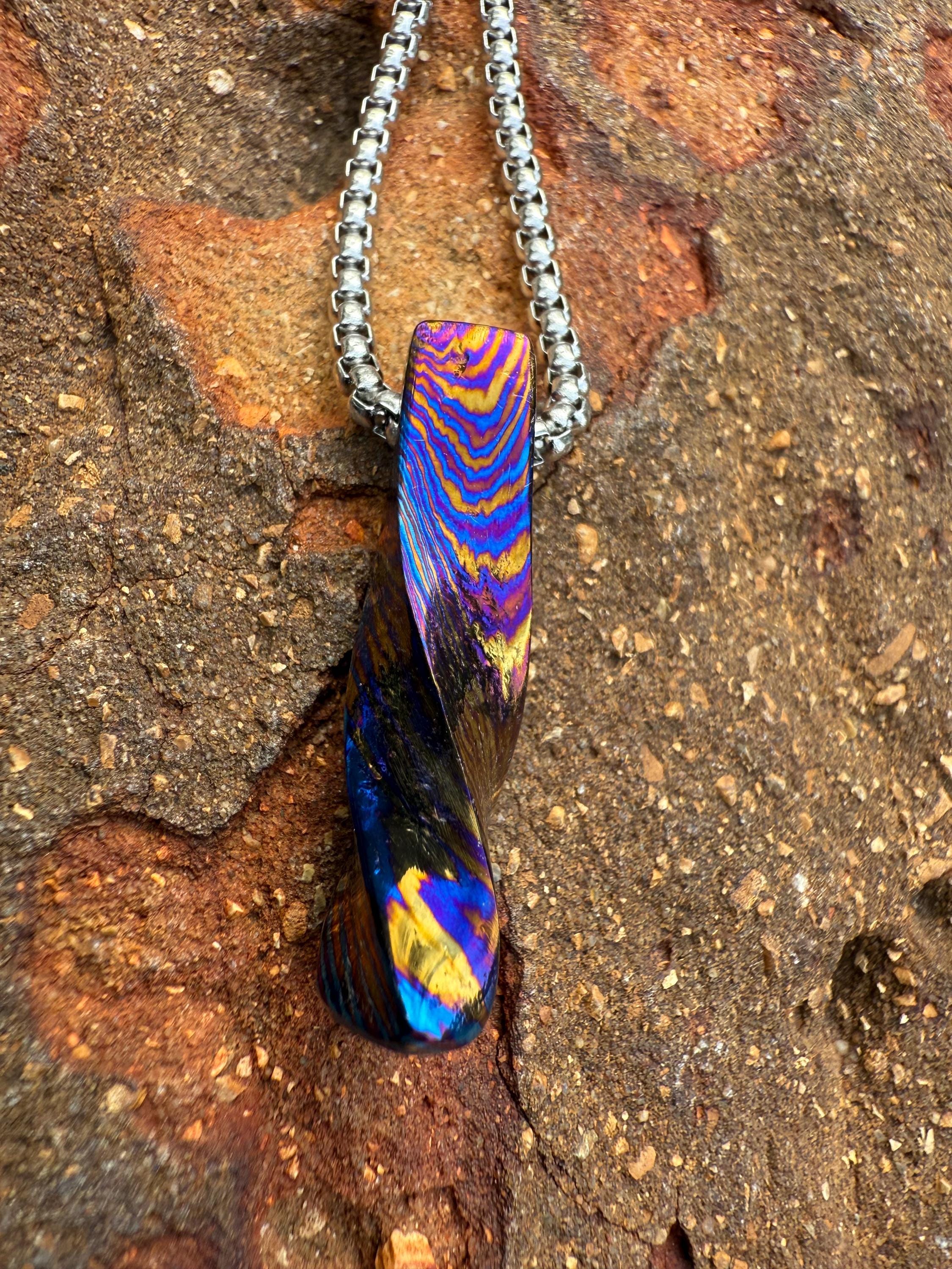 The “titan Pendant” – Wearable Timascus Art. Protective Viking