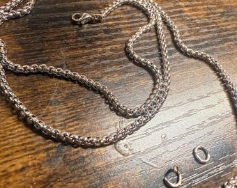 3.5mm Stainless Steel Replacement Chain for the 316 Cross - Chain and rings only - no cross in this listing