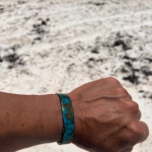 Custom Copper Cuff Bracelet: Hand Forged Patina Viking Jewelry