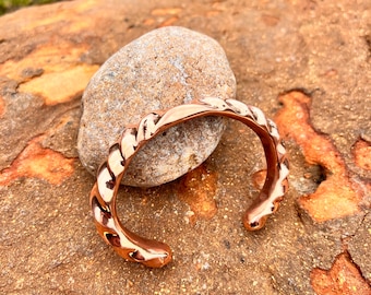 The &quot;Copper Viking Sól &quot;: Giant, 1/2” thick Custom Twisted Copper Cuff Bracelet, Viking Jewelry, Oath Ring, made to order bracelet