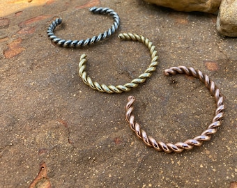 The &quot;Stack Viking Rope&quot;: Custom Twisted Stainless Cuff Bracelet, Viking Jewelry, Oath Ring, Custom unisex bracelet