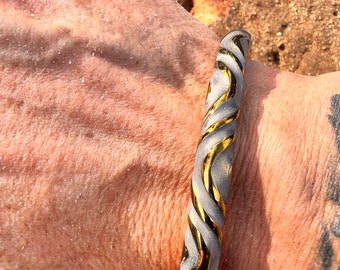 The Viking Titanium Oath Ring “King Midas Edition”: Custom Twisted Titanium Viking Bracelet