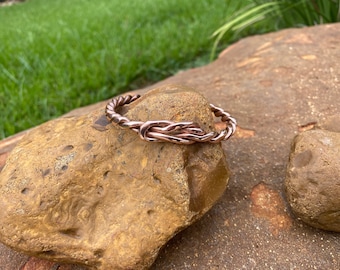 The &quot;Lady Viking Copper Knot&quot;: Custom Twisted Copper Bracelet, Viking jewelry, Oden, Oath ring, infinity knot, eternity band