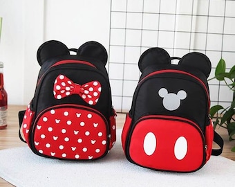 Mickey & Minnie Waterproof  Backpack 3D Cute Schoolbag for Kids 3-6 Years Boys Girls