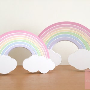 Pastel rainbow decor, rainbow decoration, rainbow shelfie, nursery shelf decor, rainbow bedroom accessory, rainbow nursery decoration