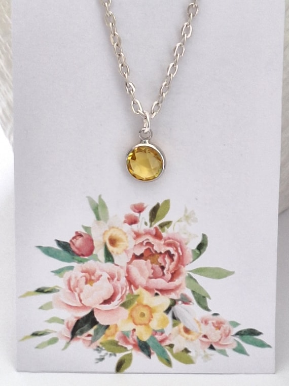 Swarovski citrine necklace deals