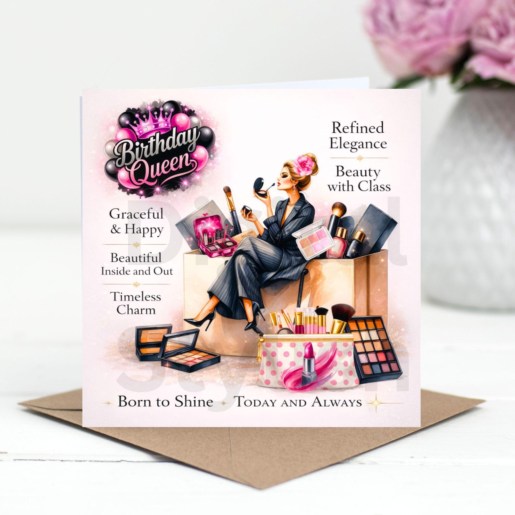 birthday greetings for the one who loves dressing up reviews Glam Queen Card: Makeup Lover, Elegant Woman (Digital Card) VM: Bridesmaid Navy Viral Backless House Dress Sleeve Style:7/8 Sleeve (bracelet sleeve) Have A Divine Gorgeous