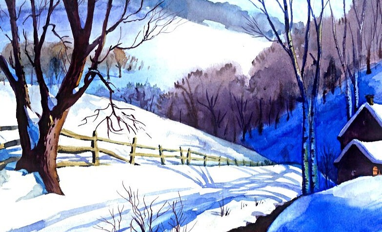 Frühes Frühjahr ein einsames Haus mit einem Fluss. | Etsy