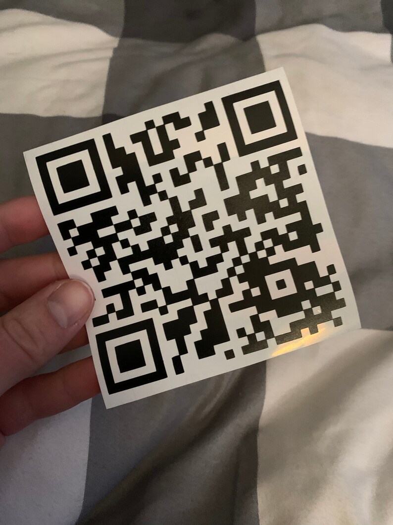Rick Astley Rick Roll QR vinyl sticker / decal | Etsy
