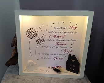 Christmas Gift Picture Frame Lighted Up Picture Light Box Gift Box Birthday Adulthood # 47-19