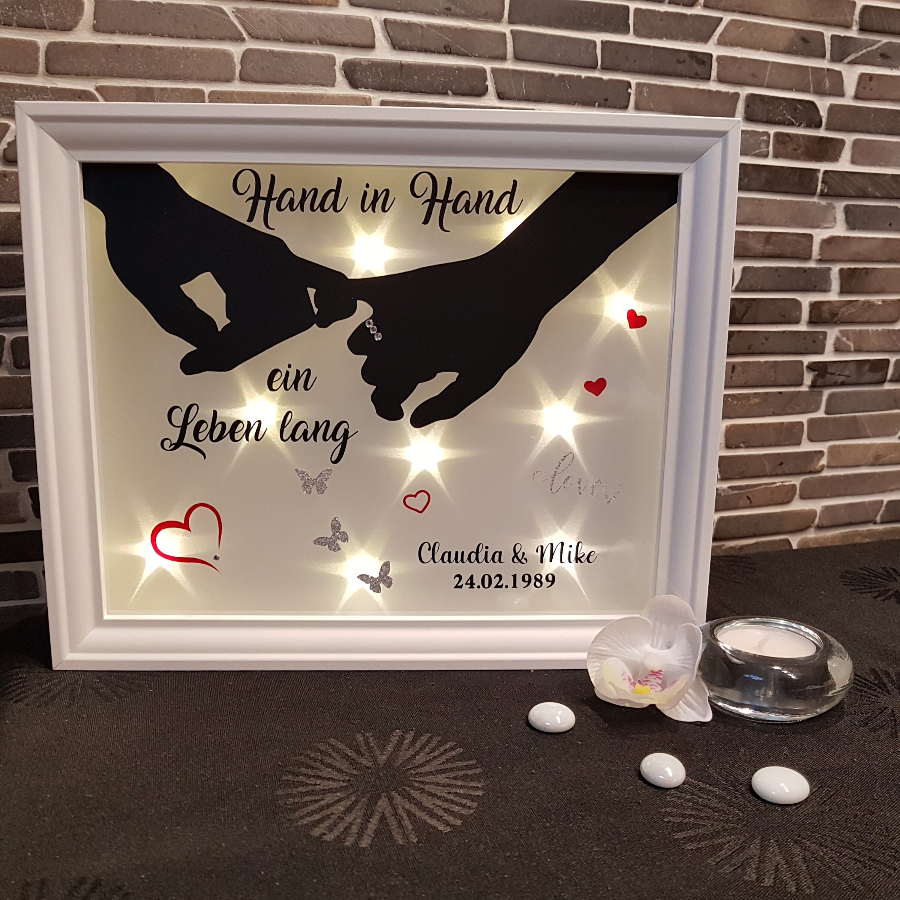 LED Bilderrahmen beleuchtet Hochzeit Liebe Bild Deko 5 Etsy