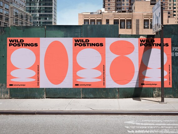 Download Urban Wild Postings Mockup Psd Etsy